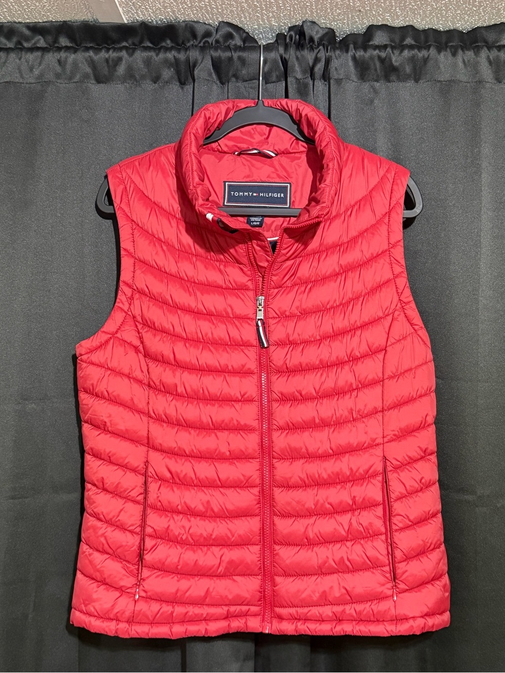 Tommy Hilfiger Red Quilted Lightweight Puffer Vest